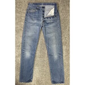 Vintage 90's Levis Indigo Dark Wash Blue 501 jeans W34 L30 Made in USA NWOT